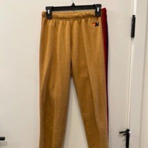 Aviator Nation Sweatpants - Gold/Velvet 5 Stripe (XS - Fits like Small)